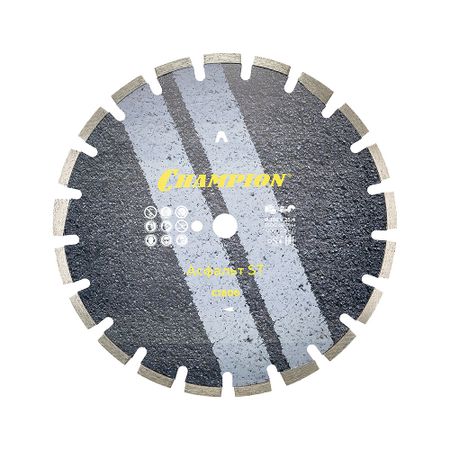 Диск алмазный по асфальту Champion Asphafight ST 350x25,4x10 мм сегментный сухой рез (C1606) подлинная твердая клемма свечи зажигания torch e7rtc совместимость со свечами bpr7hs bpr6hs champion oe064 denso iwf22