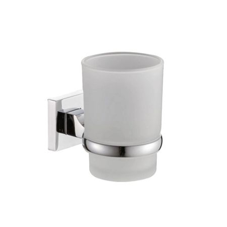 Стакан для ванной Haiba HB8606 с держателем стекло матовый/металл хром (550588)