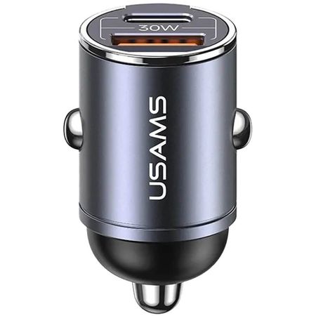 Автомобильное зарядное устройство Usams US-CC206 PD30W (CC206CC01) серый
