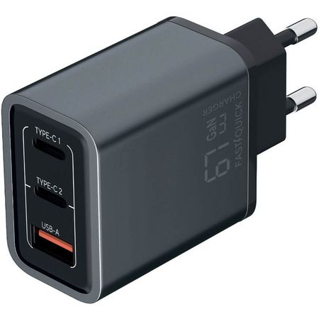 Сетевое зарядное устройство Red Line XC-7 2хUSB-C серый