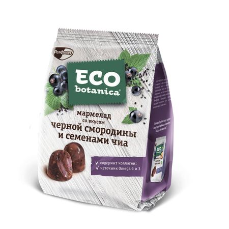 Мармелад Eco Botanica с черной смородиной и семенами Чиа 200 г