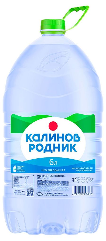 Вода питьевая Калинов Родник негазированная, 6 л