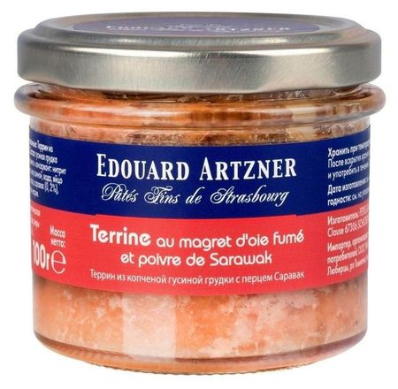 Террин из гуся Feyel Edouard Artzner из копченой гусиной грудки с перцем саравак Франция, 100 г