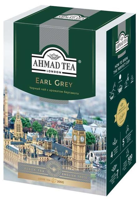 Чай черный Ahmad Tea Earl Grey листовой с бергамотом, 200 г ошо ошо гость