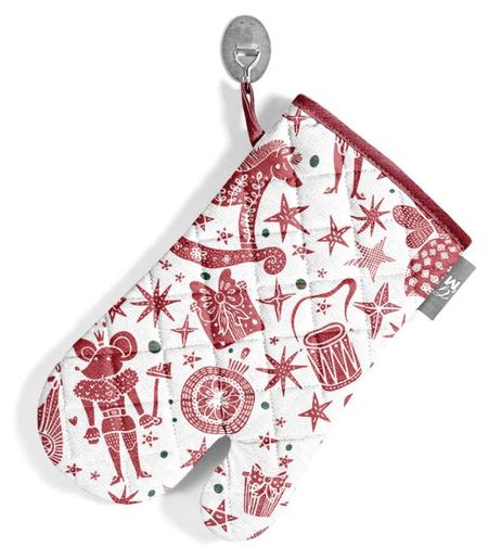 Варежка Guten Morgen Щелкунчик бордо рогожка, 18х30 см