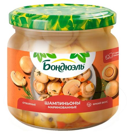 Шампиньоны Бондюэль маринованные, 350 г