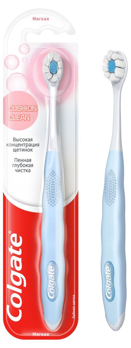 Зубная щетка Colgate Cushion Clean мягкая, 1 шт