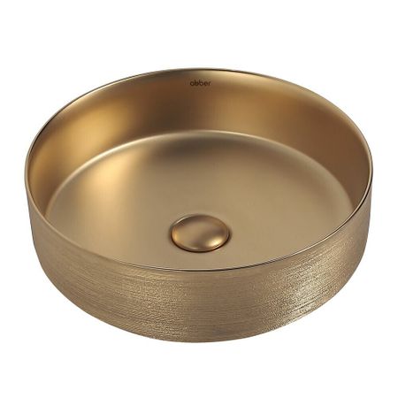 Раковина Abber Bequem 40 см накладная золото матовое (AC2109BGM)
