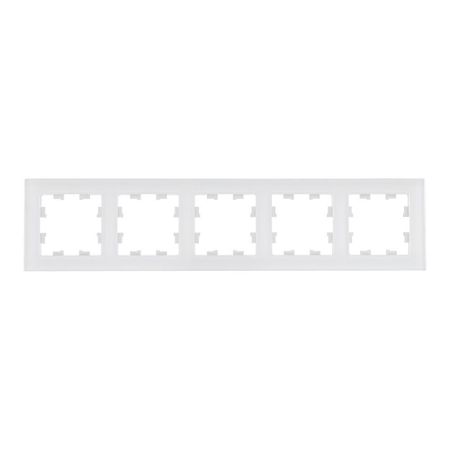 Рамка Systeme Electric AtlasDesign Nature пятиместная белая (ATN360105)