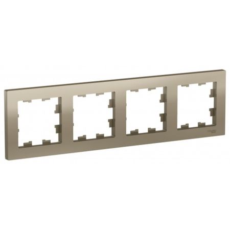 Рамка Systeme Electric AtlasDesign четырехместная шампань (ATN000504)