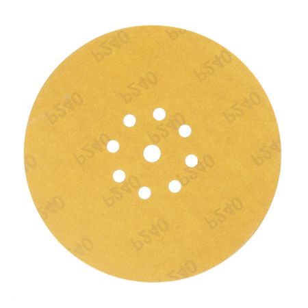 Диск шлифовальный КМ Gold d225 мм P240 на липучку бумажная основа (5 шт.)