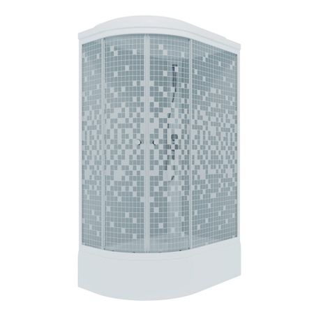 Душевая кабина Triton Коралл 120х80х231,5 см стекло тонированное 4 мм со средним поддоном асимметрия правая