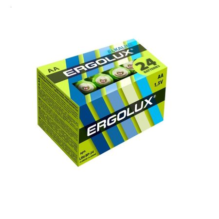 Батарейка Ergolux BP24 АА пальчиковая LR6 1,5 В (24 шт.) (LR6BP-24)