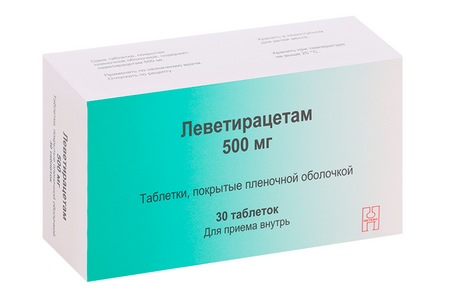 Леветирацетам 500 мг, 30 шт, таблетки покрытые пленочной оболочкой