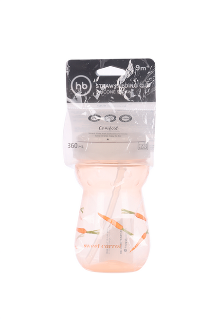 Поильник Happy Baby с трубочкой carrot, 360 мл