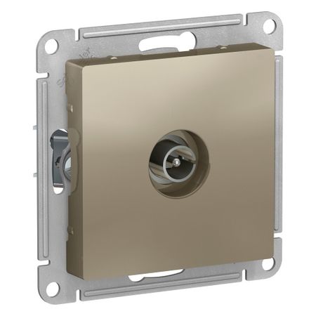 Розетка телевизионная Systeme Electric AtlasDesign встраиваемая шампань (ATN000593)