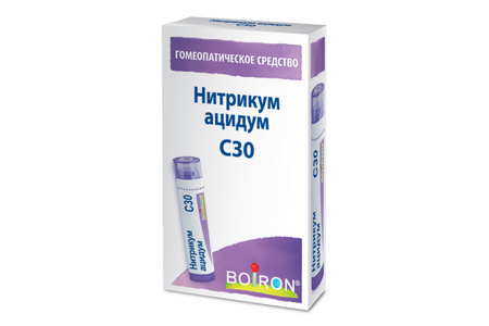 Гомеопатические монокомпонентные пр-ты мин-хим происх, 4 г, гранулы гомеопатические C30 Нитрикум ацидум