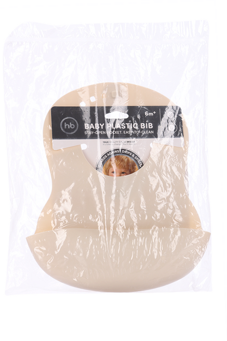 Нагрудник Happy Baby SOFT CHILDREN'S BIB milky пластиковый мягкий
