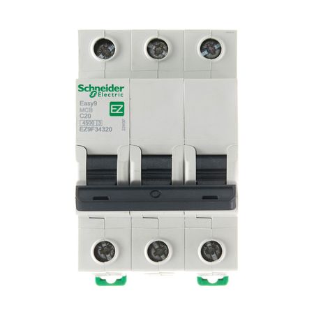 Автоматический выключатель модульный Schneider Electric Easy 9 3P 20А тип C 4,5 кА 400 В (EZ9F34320)