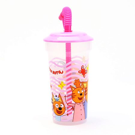 Стакан ND PLAY Стакан с трубочкой Три кота