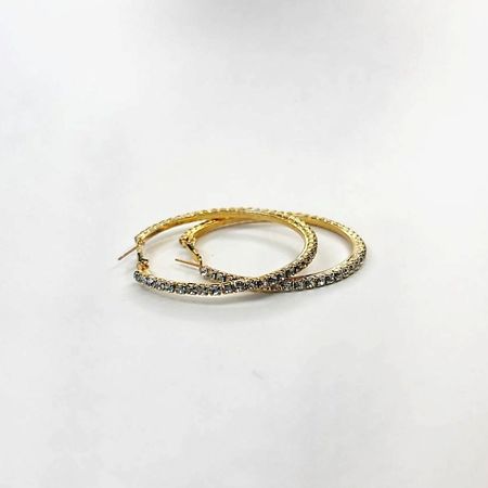 Серьги GILMEEVA Серьги кольца с кристаллами стопорные кольца для ударных ключей dazzleex 10 шт