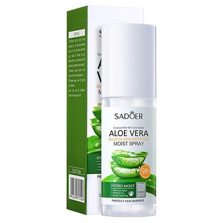Спрей для лица SADOER Спрей для лица увлажняющий с экстрактом алоэ вера ватные диски cosmia овальные с экстрактом алоэ вера 120 шт