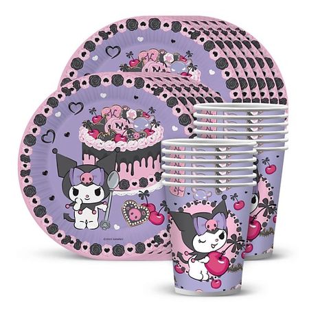 Тарелка ND PLAY Набор для праздника Kuromi одноразовая посуда для детского праздника