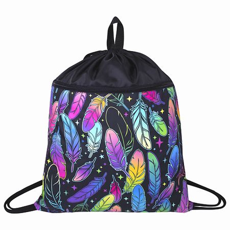 Сумка-мешок для сменной обуви BRAUBERG Мешок для обуви БОЛЬШОЙ, с ручкой, карман на молнии, сетка Feathers многоразовые сумки для чистки кроссовок сетка для стирки обуви