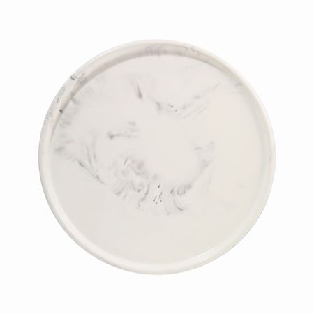 Поднос ЛЬНЯНКА HOME Декоративный  поднос круглый 27 см. Мрамор