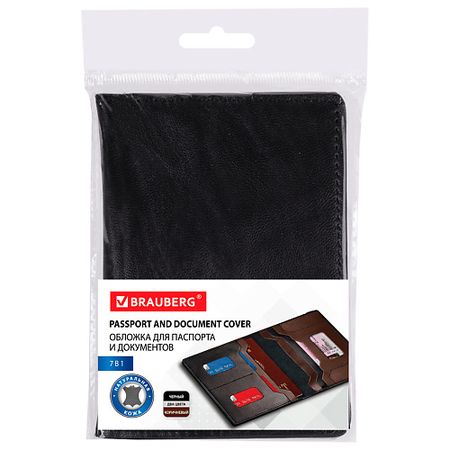 Обложка для паспорта BRAUBERG Обложка для паспорта и документов 7в1 натуральная кожа накладка santa barbara ravel для iphone 14 pro натуральная кожа