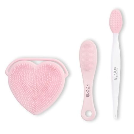 НеОпределено BLOOR Набор силиконовых щеток для чистки лица, губ и тела Silicone Brushes Set щеток vibratite для чистки пил