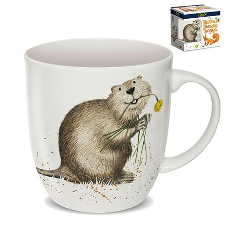 Стакан PRIORITY Кружка Наглая рыжая морда «Бобер» в подарочной коробке