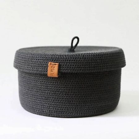 Корзина для хранения OLALA HOME Круглая корзина с крышкой