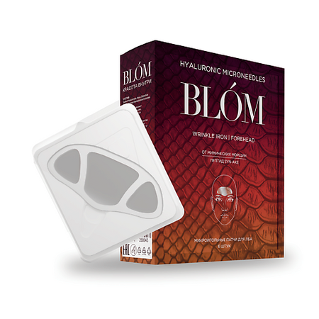 Патчи для лица BLOM Микроигольные патчи WRINKLE IRON FOREHEAD для лба