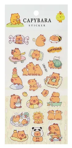Наклейки Капибара (LRW-001) (упаковка) Bookvalno