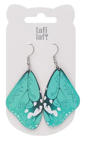Сережки Крылья бабочки (зеленые) (акрил) (12-9165-202407-B4)