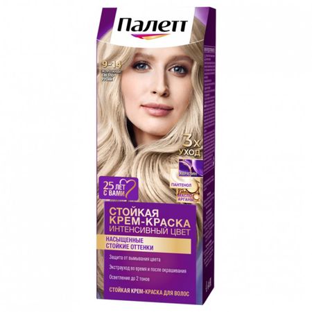 Крем-краска для волос Палетт Интенсивный цвет 9-14 Жемчужный светло-русый, 50 мл