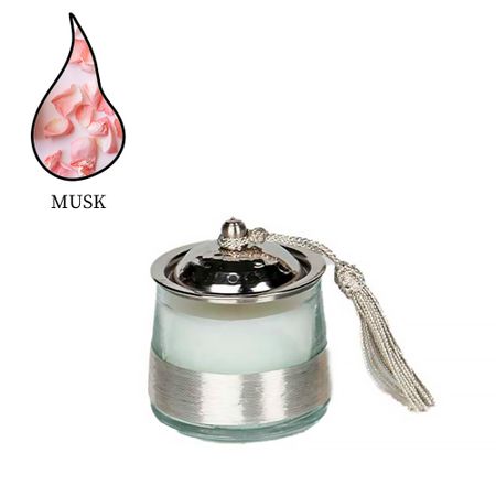 Аромасвеча Nour Bougie Conika Musc серебро 156 г