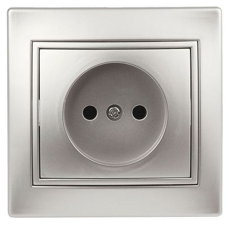 Розетка Intro Plano скрытой установки цвет алюминий 1-201-03