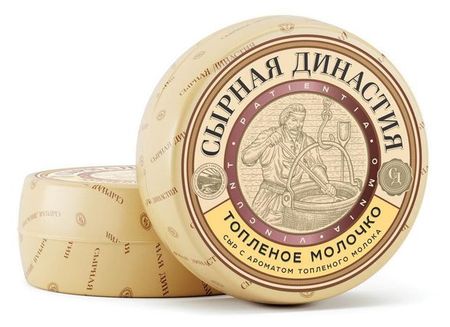 Сыр полутвердый Сырная Династия Топленое молочко 50% БЗМЖ, вес