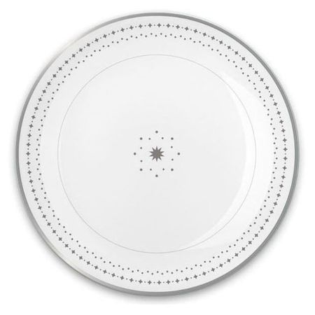 Тарелка суповая Actuel Вокруг света Серые звезды фарфоровая белая, 20 см