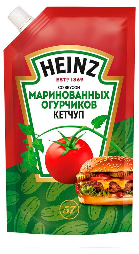 Кетчуп Heinz со вкусом маринованных огурчиков, 320 г