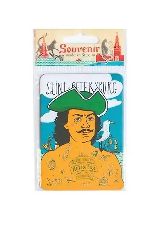 Сувенир МАГНИТИК Магнит Санкт-Петербург: «Петр I и море» 68*95мм
