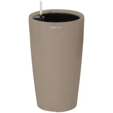 Кашпо Oladom Deluxe Long Ø32.5 h56.5 см v18 л пластик мокко с автополивом