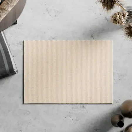 Коврик для ванной Vidage Saman 50x70 см цвет бежевый настоящее мягкое углеродное волокно для dodge challenger 2015 2016 2017 2018 2019 2020 2021 2022 2023 автомобильный подстаканник коврик отделка аксессуары