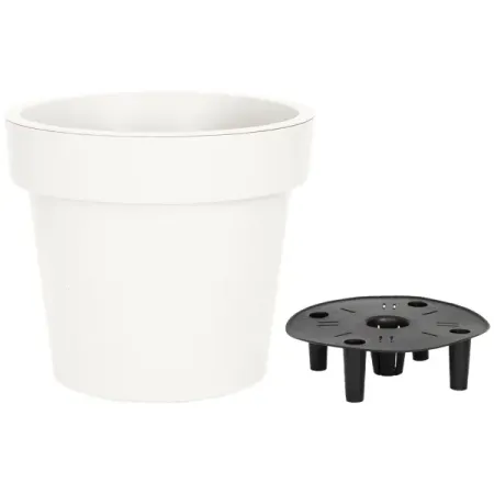 Кашпо Oladom Loft Ø32.7 h28.5 см v16 л пластик белый без автополива