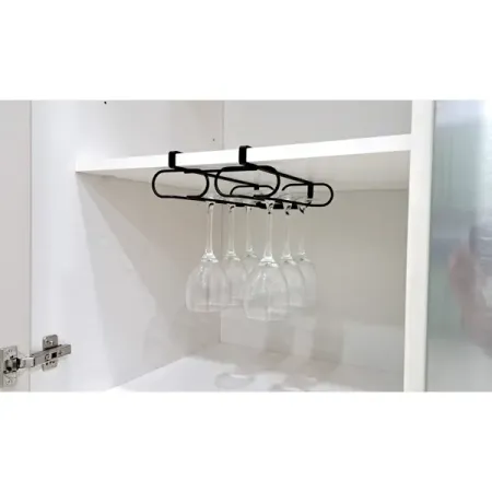 Держатель для бокалов KONSENSA 22x7x27.5 см сталь цвет черный