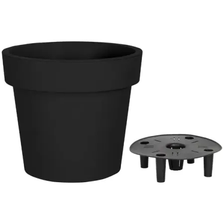 Кашпо Oladom Loft Ø32.7 h28.5 см v16 л пластик антрацит без автополива