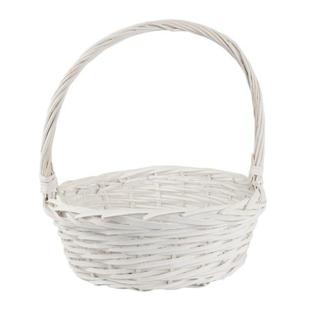 Корзина плетеная Азалия Ива белая 32x12х35 см