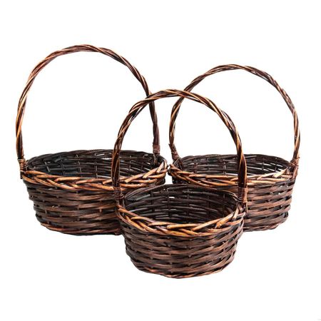 Корзина плетеная Азалия ива коричневая, 34x14x38 см